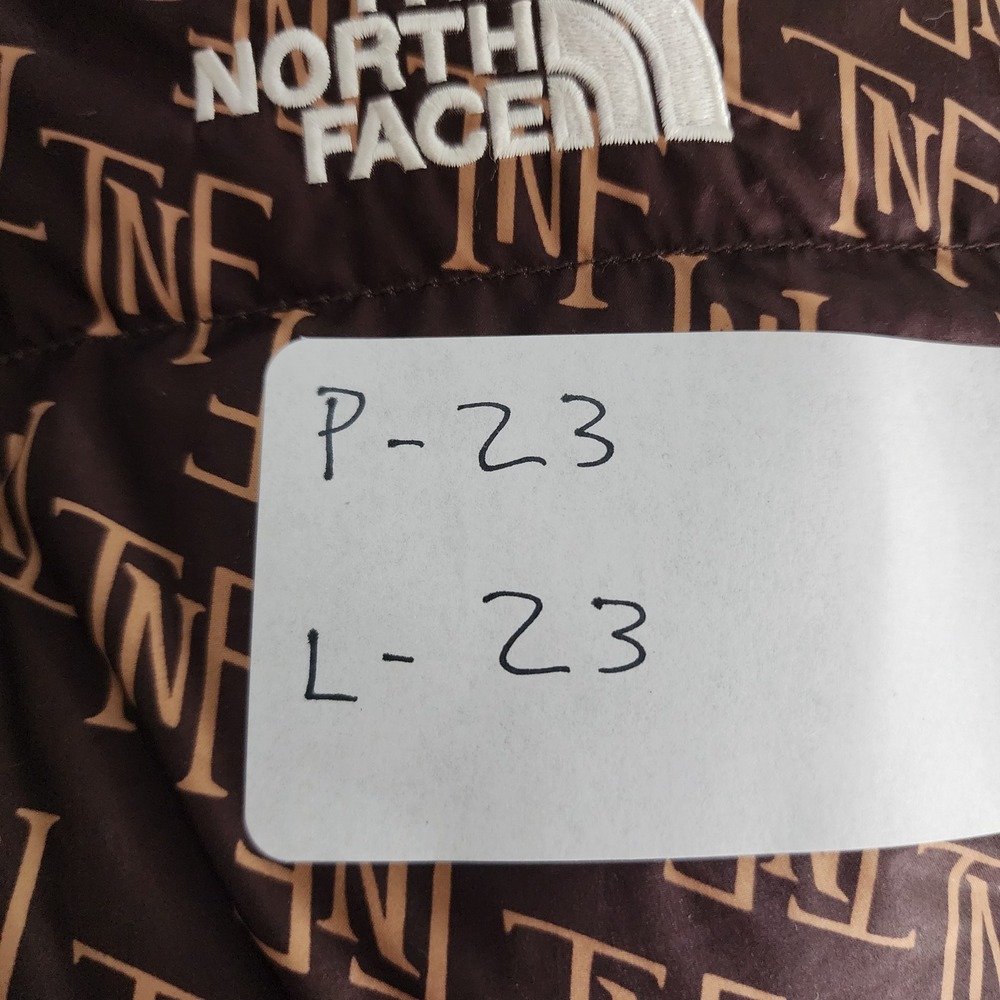 The North Face Hydrenalite Down Hoodie Womens XL Brown TNF Monogram 600 Fill - Picture 8 of 9